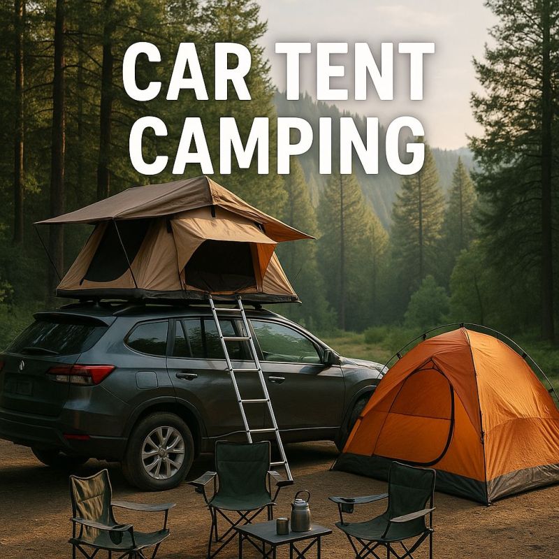 Illustration of Car Tent Camping