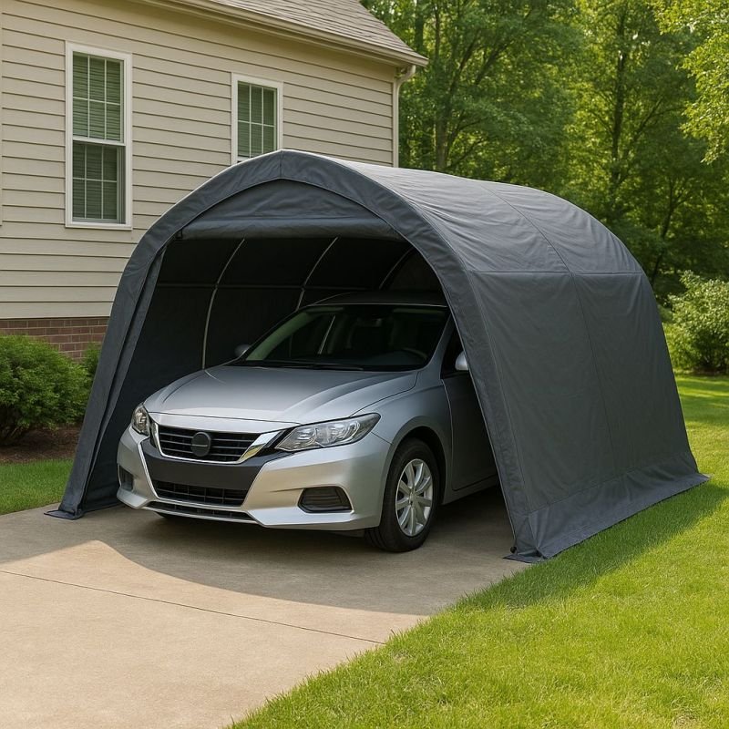 Illustration of car tent garage