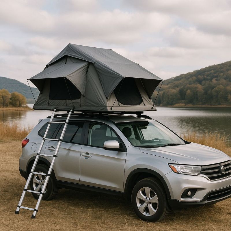 Illustration of Car Tent on Roof