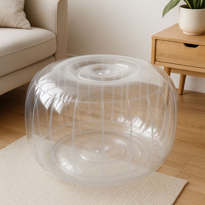 Illustration of Clear Inflatable Ottoman