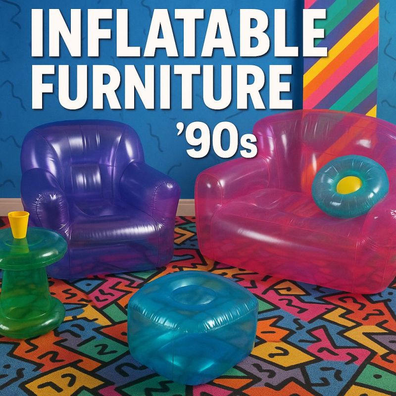 Illustration of Inflatable Furniture 90s