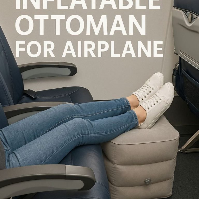 Illustration of Inflatable Ottoman for Airplane